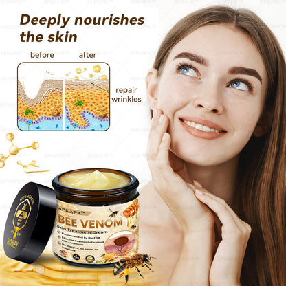 Mayo Clinic Official: APKAPK™ Bee Venom Skin Treatment Cream, Anti-aging, Hydrating, Skin Repair, Even Tone, Acne and Dark Spot Treatment, Wart and Mole Removal, Psoriasis Relief🥇